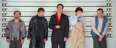 Number one step forwardHand me the keys you fucking cocksuckerNumber two step forwardGive me the fucking keys you fucking cocksucker motherfuckerKnock it off Get back Number three step forwardHand me the keys you cocksucker In English pleaseExcuse me In - The Usual Suspects