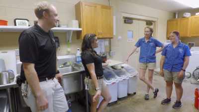 Stephanie: You're gonna help us
do injection training - Secrets of the Zoo
