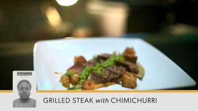 STEPHENIE: I made grilled steak - Secret Chef