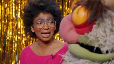 ...stick your hand inside and feel around
and guess what it is. - Muppets Now