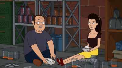 [stomach rumbling] - Corner Gas Animated