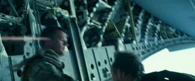 Why aren't you wearing your chute Because I have to secure the VIPs firstOkay I want you to listen very carefully and memorise everything that I sayEach chute has a GPS tracker so you can be found by Search and RescueRight next to that's a fabric webbing - Transformers: Revenge of the Fallen