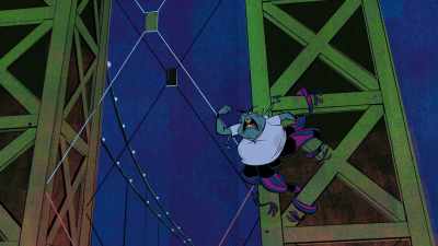 Stop cheering or I'll--
I'll take down this bridge! - Marvel's Moon Girl and Devil Dinosaur