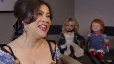 - Stop it, Mommy. You'll
wrinkle my dress. - Living with Chucky