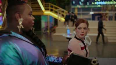 Stop looking at me.
- [cellphone rings] - Zoey's Extraordinary Playlist