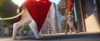 Stop right there and cease
your unlawful activities, - DC League of Super Pets
