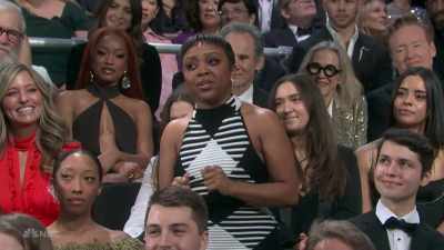 ‫Stopwatch?
‫Yeah.
‫She put her arm around my waist - SNL50: The Anniversary Special