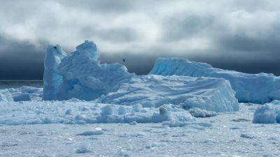 Storms blow brash ice into shore. - Hostile Planet