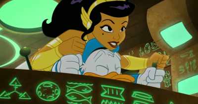-Straighten her out!
-(cranks) - Legend of the Three Caballeros