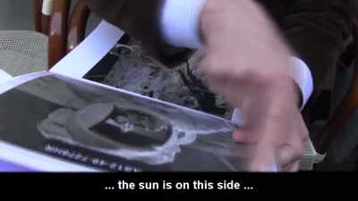Strangely enough,
the sunlight comes from here, - American Moon