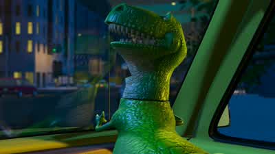 Strangers From the outsideOh no He's at a red light We can catch himMaximum power SlinkWhaa It turned green HurryWhy won't it go Use the Wand of Power - Toy Story 2