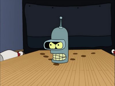 Strike!
In your face, Leela! - Futurama