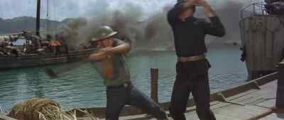 [Strikes Helmet, Gasps] - The Sand Pebbles