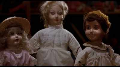 Stuart's idea was to do it all practically and to do
regular nice dolls but not scary dolls. - In Search of Darkness