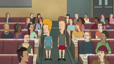 [students chatter in disgust] - Beavis and Butt Head Do the Universe