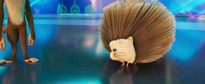 Stupid, soft, mooshy.
Wh-Wh-What are you doing? - Jungle Beat: The Movie