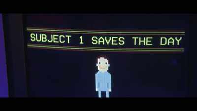 - "Subject One saves the day."
- [whirring] - Maniac