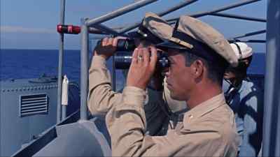 Submarine surfacing port bow! - Operation Petticoat