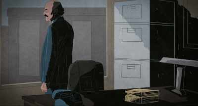 Suddenly, he doesn't have the
coverage and he feels naked. - Murder of God's Banker
