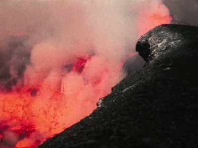 Suddenly, the lava plunges down - Fire of Love