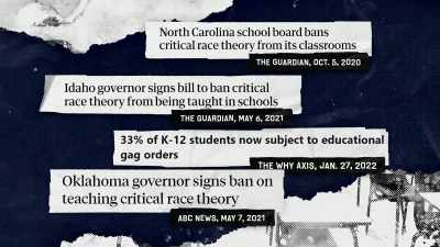 Suddenly we're banning CRT,
we're restricting race teaching, - The Problem With Jon Stewart