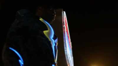 [suit powering up] - Black Lightning