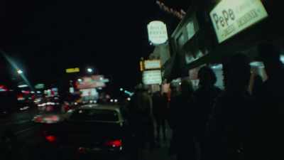 Sunset Blvd was packed
with people strolling, - The Rainbow