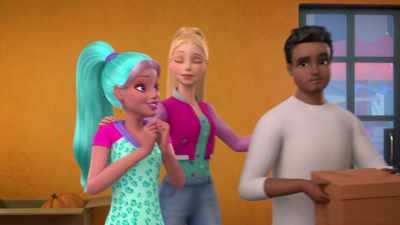 Sure! Right over here.
Look, I'm a giant. - Barbie: A Touch of Magic