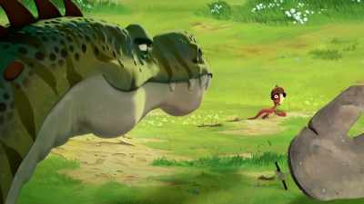 -Surprise?
-(Roar) - Gigantosaurus