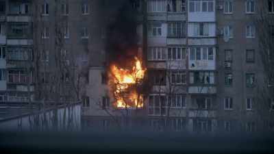Survivors from
the maternity bombing. - 20 Days in Mariupol