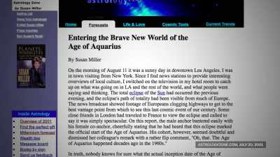 Susan Miller started writing horoscopes
online in 1995. - Explained