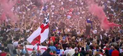 [suspenseful music continues] - The Final: Attack on Wembley