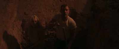 [suspenseful music playing] - Dig