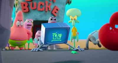 [suspenseful music playing] - Plankton: The Movie