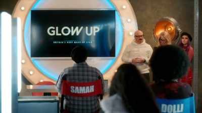 [suspenseful music playing] - Glow Up: Britain's Next Make-Up Star