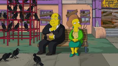 (suspenseful music plays) - The Simpsons