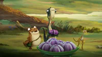 (Swallowing) I would've crawled
under Giganto for them too! - Gigantosaurus