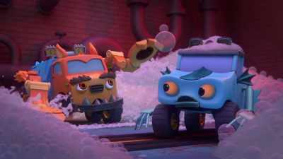 [Sweeps howls] - Mighty Monsterwheelies