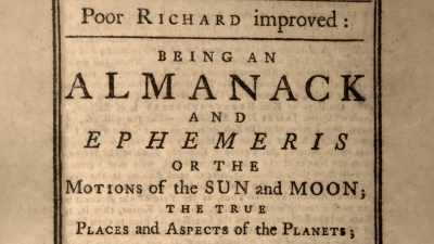Swift had produced
the "Bickerstaff Papers," - Benjamin Franklin