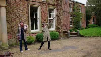 Swing, swing, swing.
God help us. (LAUGHS) - Stacey Dooley Sleeps Over