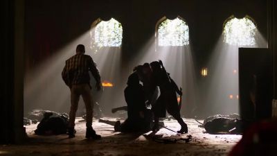 [Swords clanging] - Arrow