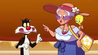 Sylvester! Did you sneak
onto the airplane - King Tweety