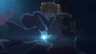 [Sypha grunts] - Castlevania