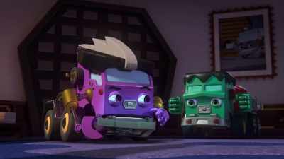 [tablet beeps] - Mighty Monsterwheelies
