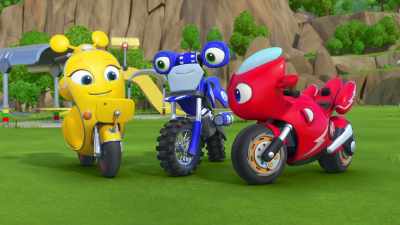 Tablet, say,
"Hello, Bike Buddies!" - Ricky Zoom