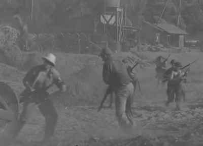 Take to cover.
Get in the underbrush. - The Fighting Seabees