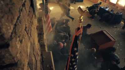 - Take cover.
[gunfire, glass shattering] - The Enemy Within