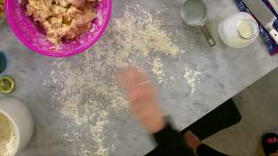 Take your dough, squeeze it together - Selena + Chef