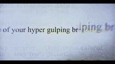 Take one of your hyper,
gulping breaths, - I'll Be Gone in the Dark