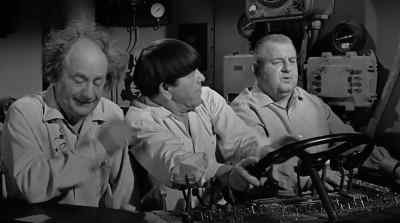 Take over, I'll check the Fathometer. - The Three Stooges in Orbit